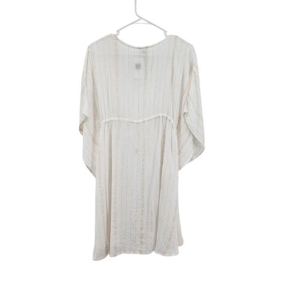 Bleu Rod Beattie Women's Metallic Caftan Cover Up Swimsuit White Sz S - Picture 3 of 8